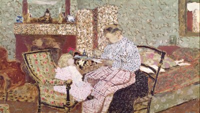 Woman Feeding a Child (detail) by Edouard Vuillard